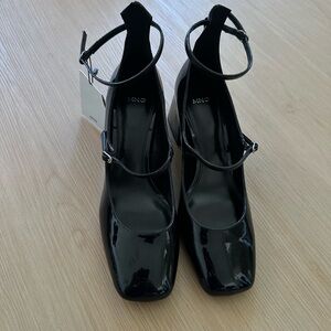 MNG womens heels sandals black heels